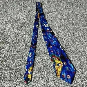 Nicole Miller Vintage 90s MLB Novelty Baseball Mens Neck Tie 100% Silk